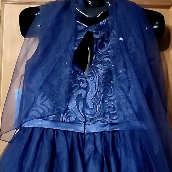 Navy/Royal Blue Women's Short Formal Dress XL - Picture 2 of 3